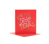 UK Greetings Carte de Noël pour frère - Rouge et doré