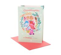 UK Greetings | Carte de Noël Princesse Disney pour petite-fille | Cadeaux de Noël | Pour elle, fille, femme | Princesse Disney petite-fille | Avec enveloppe | 22,9 x 14,9 cm