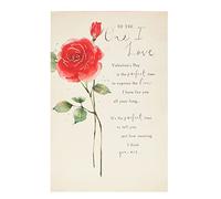 UK Greetings Carte de Saint-Valentin pour Celui que j'aime - Rose rouge