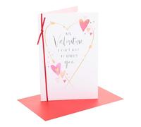 UK Greetings Carte de Saint-Valentin pour fiancé | I Love You Presents | Her/Him | Motif cœurs et légende | Avec enveloppe | 14,9 x 22,9 cm