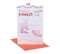UK Greetings Carte de Saint-Valentin pour fiancée Motif croquis mignon