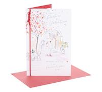 UK Greetings | Carte de Saint-Valentin pour partenaire | I Love You Presents | Her/Lui | Motif couple marchant | Avec enveloppe | 14,9 x 22,9 cm