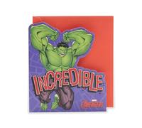 UK Greetings | Carte de vœux/d'anniversaire Marvel The Avengers pour lui/garçon | Cadeaux d'anniversaire | Lui, garçon, homme | Motif Hulk | Avec enveloppe | 165 x 190 mm