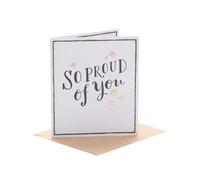 UK Greetings Carte « So Proud of You » pour lui/elle/amie - pour félicitations et autres événements - Motif étoilé