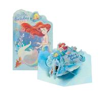 UK Greetings Disney Carte d'anniversaire pour elle/fille avec enveloppe Motif Ariel