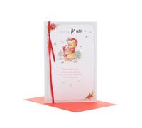 UK Greetings Disney Carte de Noël Winnie l'ourson avec enveloppe - Motif mignon ourson et porcinet