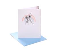 UK Greetings Disney Classics Carte d'anniversaire pour elle/amie | Cadeaux d'anniversaire | Pour elle, fille, femme | Motif Stitch | Avec enveloppe | 165 x 190 mm