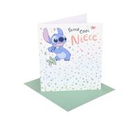 UK Greetings | Disney Lilo & Stitch Carte d'anniversaire pour nièce | Cadeaux d'anniversaire | Pour elle, filles, femmes | Motif Stitch | Avec enveloppe | 15,9 x 18,4 cm