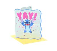 UK Greetings Disney Lilo & Stitch Carte de vœux pour garçon/fille Motif Yay!