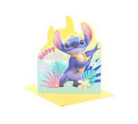 UK Greetings Disney Lilo & Stitch Carte de vœux pour garçons/filles - Motif Happy Vibes