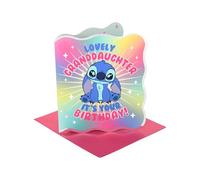 UK Greetings Disney Stitch Carte d'anniversaire pour petite-fille | Cadeaux d'anniversaire | Pour elle, fille, femme | Avec enveloppe | 15,9 x 18,4 cm
