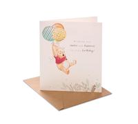 UK Greetings Disney Winnie l'ourson Carte d'anniversaire pour lui/elle/amie - Motif Winnie l'ourson et ballons