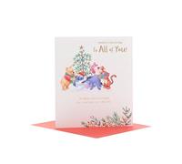 UK Greetings Disney Winnie l'ourson Carte de Noël pour vous tous - Motif Winnie l'ourson et ses amis