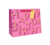 UK Greetings Grand sac cadeau pour elle/amie - Rose Happy Birthday