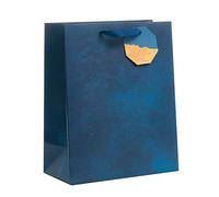 UK Greetings Grand sac cadeau pour lui/elle/ami | Sacs de fête pour cadeaux | Anniversaire/mariage/félicitations/nouvelle école/université/résultats d'examen/remise de diplôme | Design bleu | 26,7 x