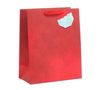 UK Greetings Grand sac cadeau pour lui/elle/ami - Saint Valentin, fête des mères, anniversaire, remerciement, félicitations ou autres cadeaux - Rouge