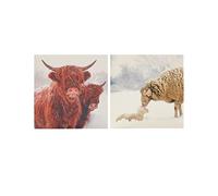 UK Greetings Lot de 10 cartes de Noël caritatives avec enveloppes Motif animaux de la ferme