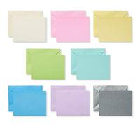 UK Greetings Lot de 100 cartes vierges à panneau unique avec enveloppes assorties - Couleurs pastel