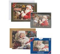 UK Greetings Lot de 16 cartes de Noël pour lui/elle/ami - 2 motifs de Père Noël de luxe