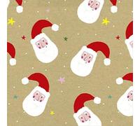 UK Greetings | Lot de 2 rouleaux de papier cadeau pour lui/elle/ami | pour cadeaux de Noël | Motif Père Noël essentiel | 16 m au total | 2 rouleaux de 8 m
