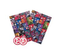 UK Greetings Papier cadeau pour garçons - Motif super-héros Marvel - Feuilles de papier cadeau Avengers, Bleu