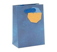 UK Greetings Petit sac cadeau pour lui/elle/ami - pour anniversaire, remerciement et autres événements - bleu
