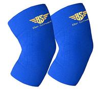 UK Lot de 2 genouillères de compression pour le sport, les douleurs articulaires, l'arthrite (bleu, 4XL)