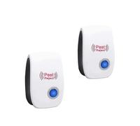(UK Plug, 2pcs) Ultrasonic Pest Control Repeller Plug-in Insect Mosquito Killer Rat Mice Spider