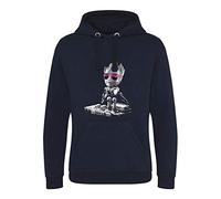 UK Printwear DJ Baby Groot Sweat à capuche unisexe sérigraphié, bleu marine, XL