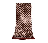 UK_Stone Écharpe pour homme 100 % pure soie avec motif classique vintage imprimé à double couche, One Size
