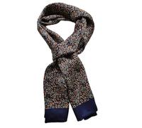 UK_Stone Écharpe pour homme 100 % pure soie avec motif classique vintage imprimé à double couche, One Size