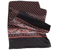 UK_Stone Écharpe pour homme 100 % pure soie motif cachemire pied-de-poule vintage à carreaux double couche, #13 Noir, taille unique