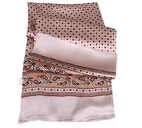 UK_Stone Écharpe pour homme 100 % pure soie motif cachemire pied-de-poule vintage à carreaux double couche, #13 Beige, taille unique