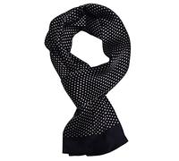 UK_Stone Foulard Homme 100% Soie Écharpe Vintage Motif, Polka Dot noir et blanc, taille unique