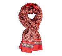 UK_Stone Foulard double couche en soie pour homme - Rouge - Taille Unique