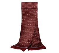 UK_Stone Foulard pour homme, 100 % soie, motif vintage, écharpe en soie, pour homme, Motif floral vintage #3 bordeaux, taille unique