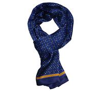 UK_Stone Foulard pour homme, 100 % soie, motif vintage, écharpe en soie, pour homme, Motif floral vintage #3 bleu foncé, taille unique