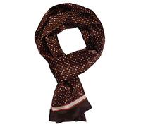 UK_Stone Foulard pour homme, 100 % soie, motif vintage, écharpe en soie, pour homme, Motif floral vintage #3 marron, taille unique