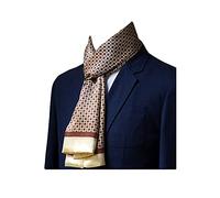 UK_Stone Foulard pour homme, 100 % soie, motif vintage, écharpe en soie, pour homme, Motif vintage #2 beige, taille unique