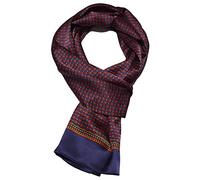 UK_Stone Foulard pour homme, 100 % soie, motif vintage, écharpe en soie, pour homme, Motif vintage #2 bleu foncé, taille unique