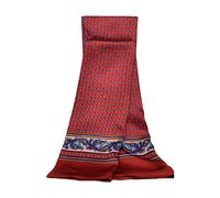 UK_Stone Foulard/Tour de cou pour homme, 100 % soie, motif paisley et fleurs, Größe: 160*28cm(62,4"x 10,92")