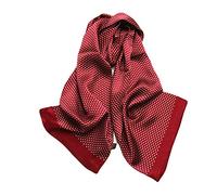 UK_Stone Hommes 100% Soie Foulard Echarpe Tissage (À pois vin rouge)