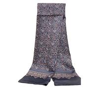 UK_Stone Hommes 100% Soie Foulard Echarpe Tissage (Cachemire #1 argent)