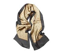 UK_Stone Hommes 100% Soie Foulard Echarpe Tissage (doré plaid)
