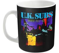 UK Subs - Tasse à café "Brand New Age" PH2052 (Taille unique) (Blanc/Noir/Bleu)
