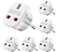 UK to France Adapter,6 Pieces UK Plug French Adapter,UK to France Adapter,UK to EU Adapter,for Germany,Ireland