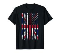 UK USA America Flag British American National Pride Heritage T-Shirt