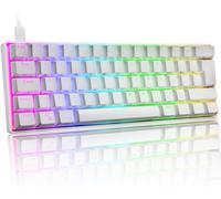 UK61 60% Genuine Mechanical Gaming Keyboard Type C Wired 61 Keys LED Backlit USB Keyboard Waterproof Backlight Anti-Ghosting Keys for Computer/PC/Laptop/MAC