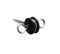 UKAL - 8 Isolateurs Double Ancrage Classic - Pour Fils et Cordons de Clôture Électrique - Avec Vis Large de Fixation - Idéal pour Passages et Portes