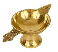 Ukal Diya Akhand en laiton pour puja de taille moyenne et produit spirituel en pital Diya